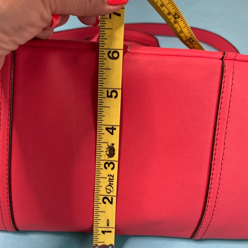 Coach leather purse, coral color. - Picture 3 of 7